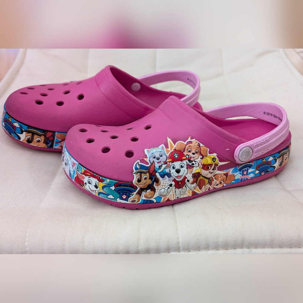 CROCS Kids Pink Paw Patrol Slippers C13
